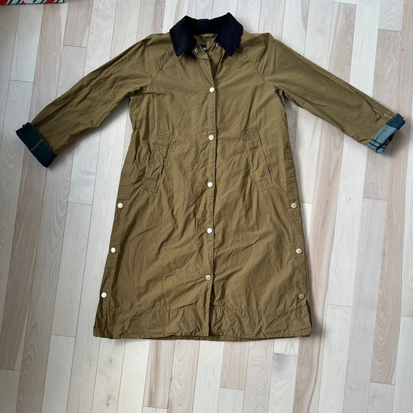 Barbour Waxed Cotton Trench Coat – Classic Heritage – Size US 4 - Picture 4 of 12